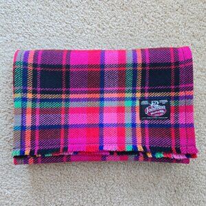 NWOT *HOT PINK* Plaid Lambswool Scarf